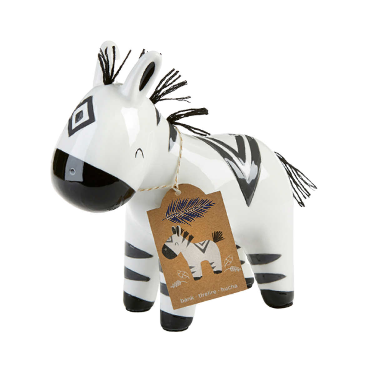 Zebra Porcelain Bank