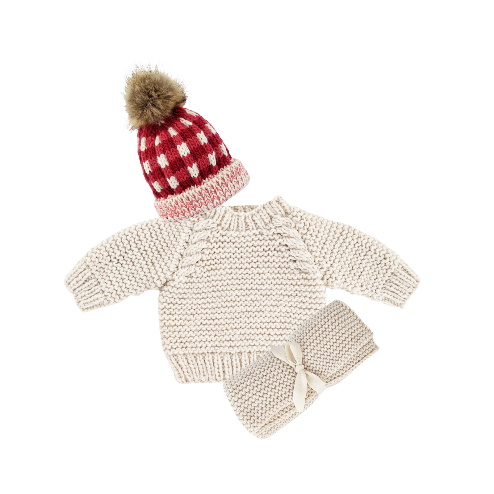 Festive Buffalo Pom Beanie