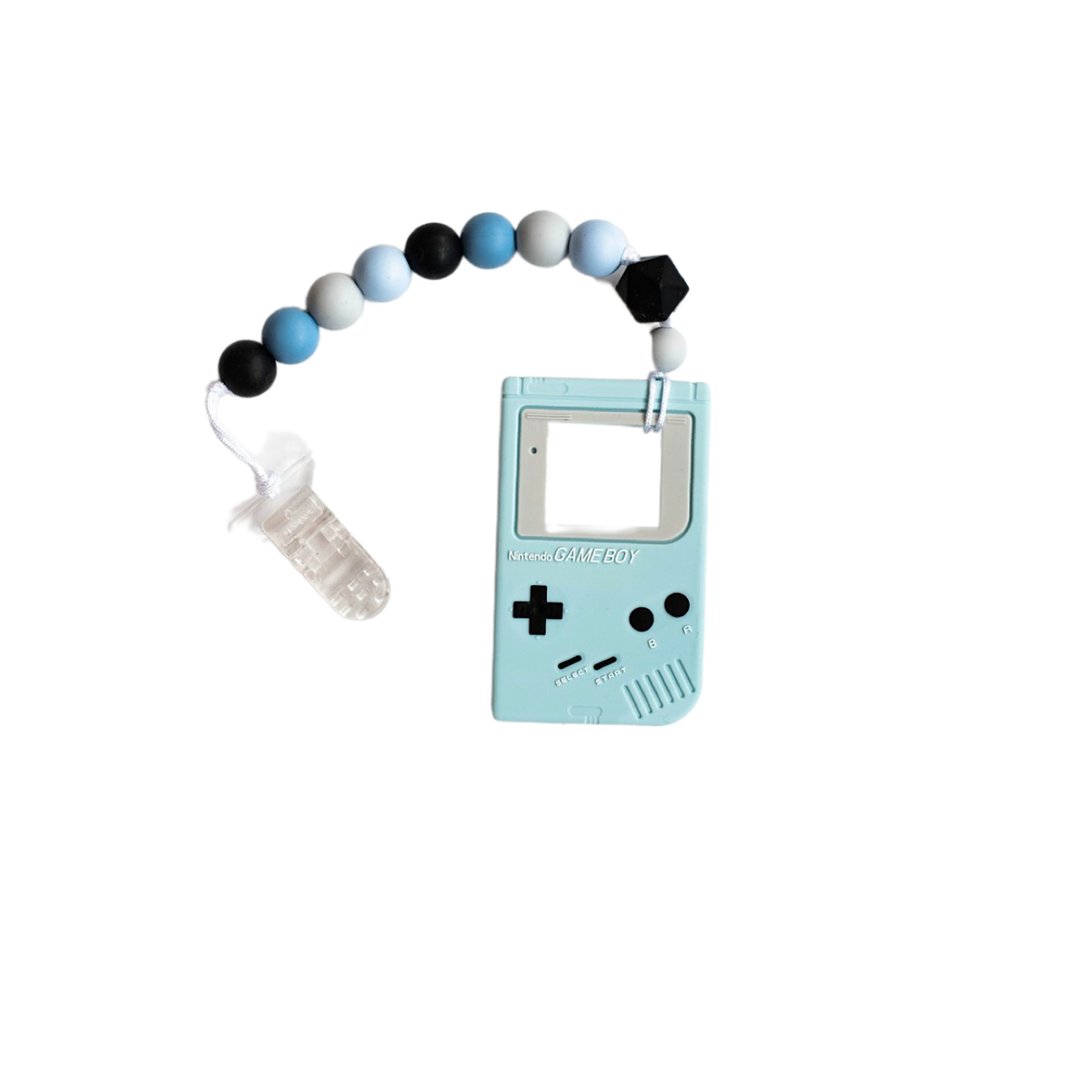 Gameboy Silicone Teether With Clip