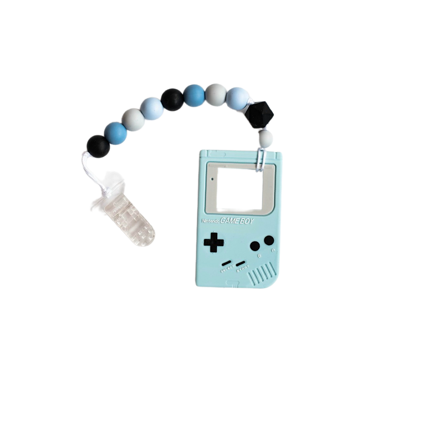Gameboy Silicone Teether With Clip