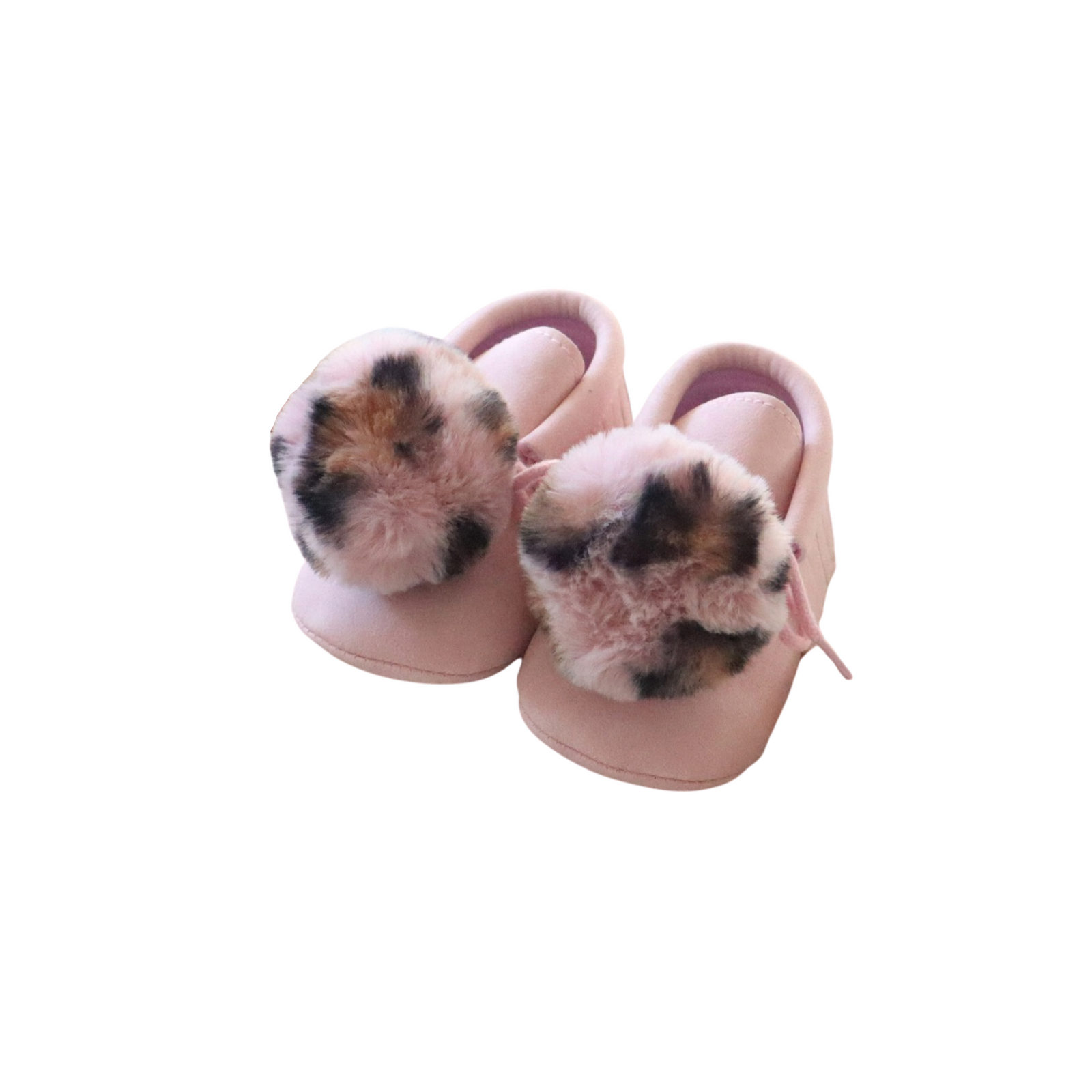Leopard Print Pom Pom Moccasin Bootie
