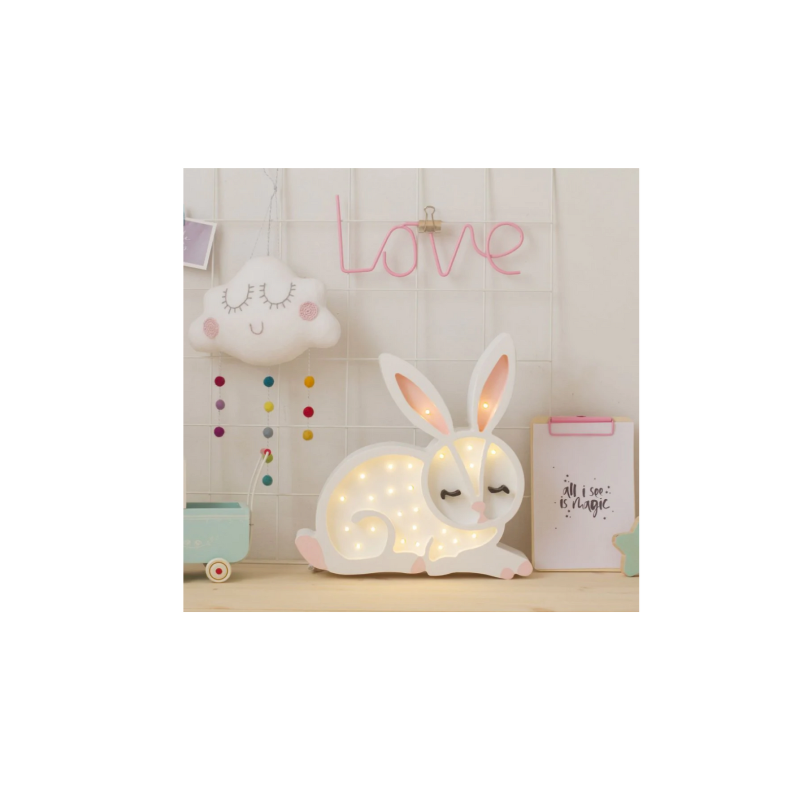 Little Lights White Bunny Lamp