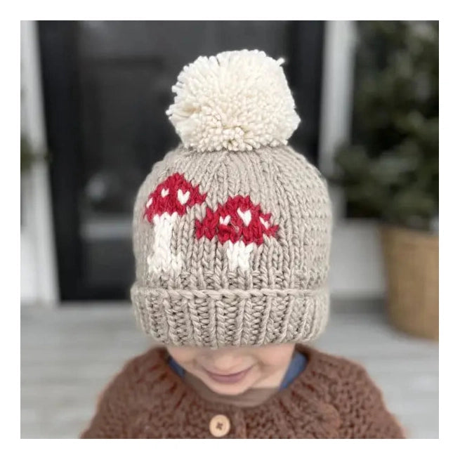 Mushroom Hand Knit Beanie