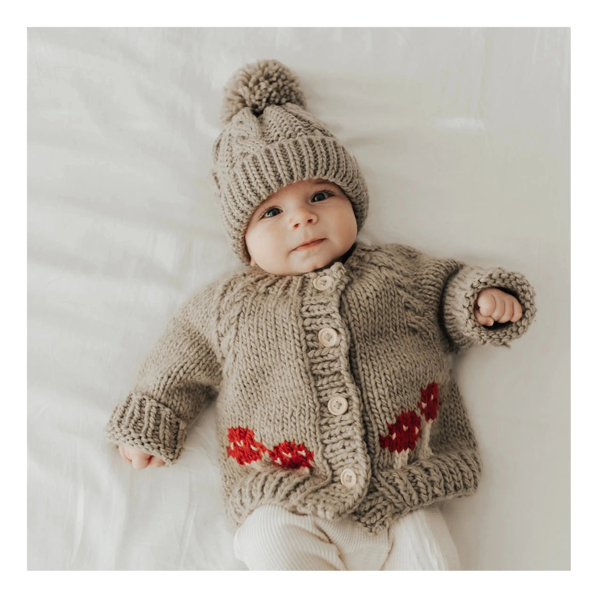 Mushroom Hand Knit Beanie