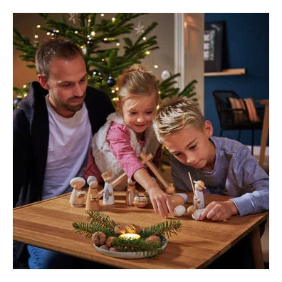 Natural Wood Nativity Set