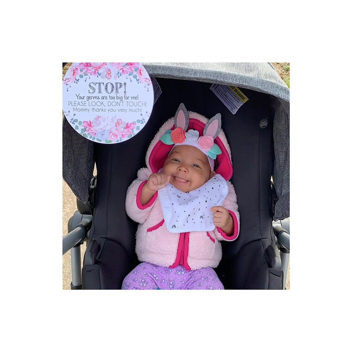 No Touching Baby Carseat and Stroller Tags