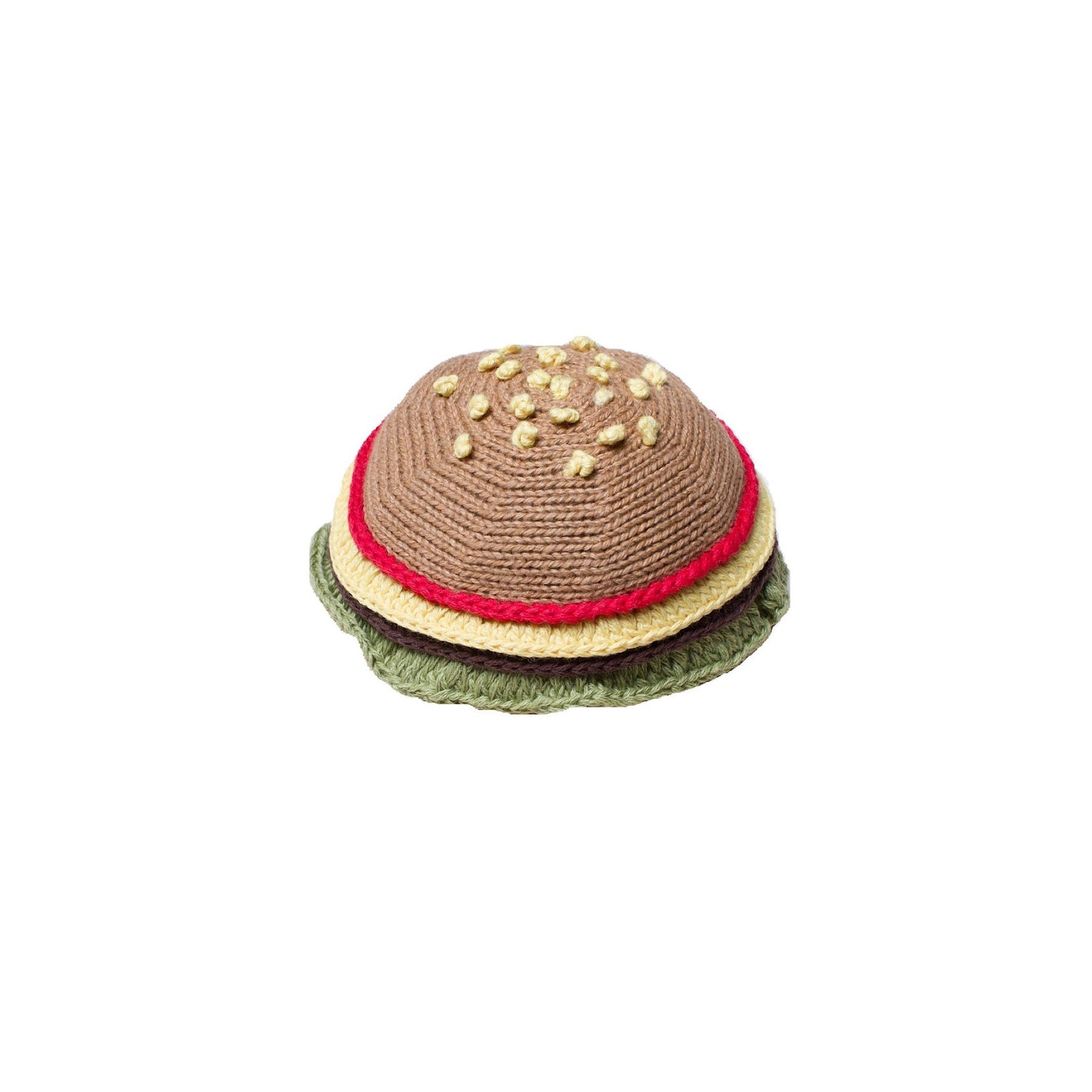 Organic Hamburger Knit Rattle