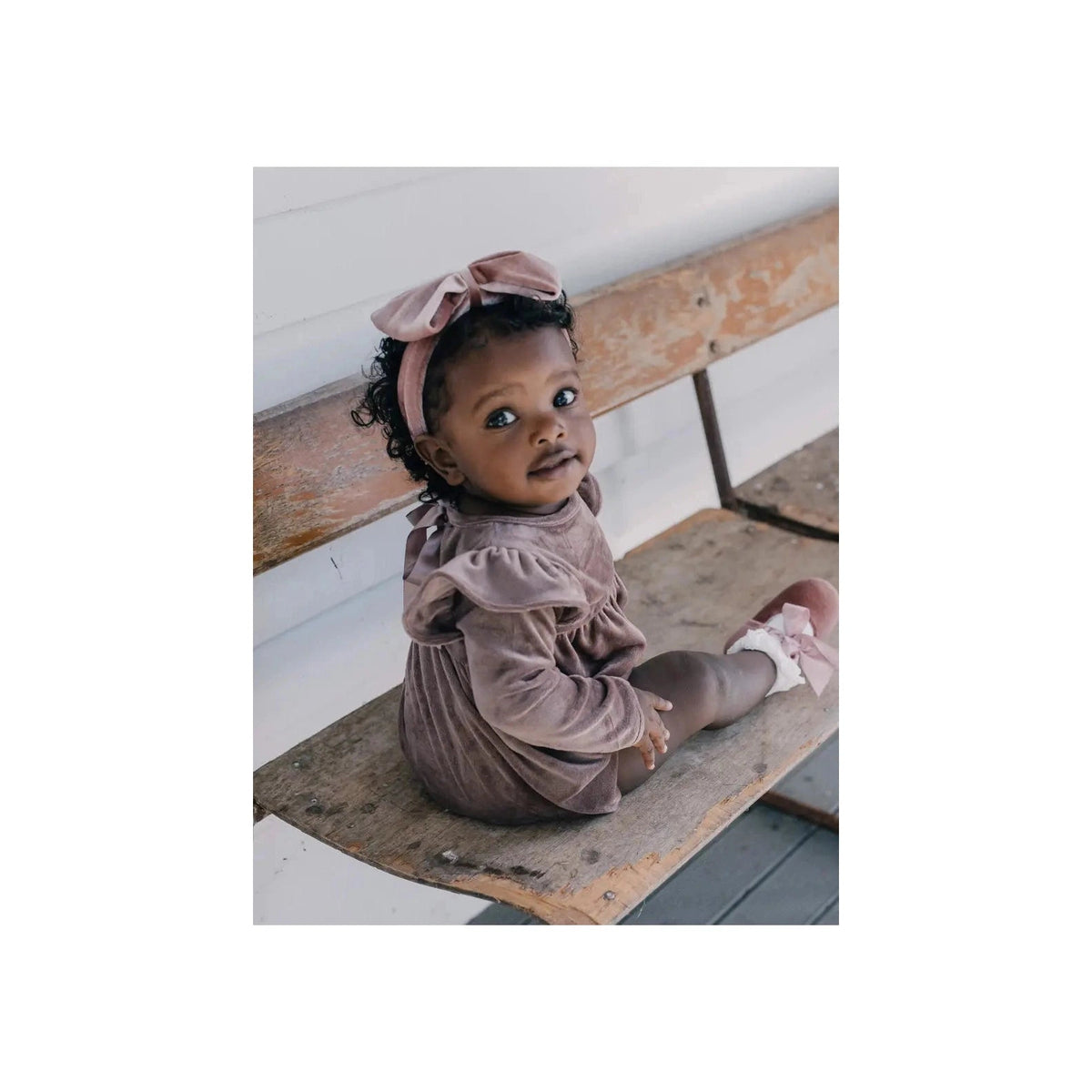 Oversized Velour Baby Headband Bow