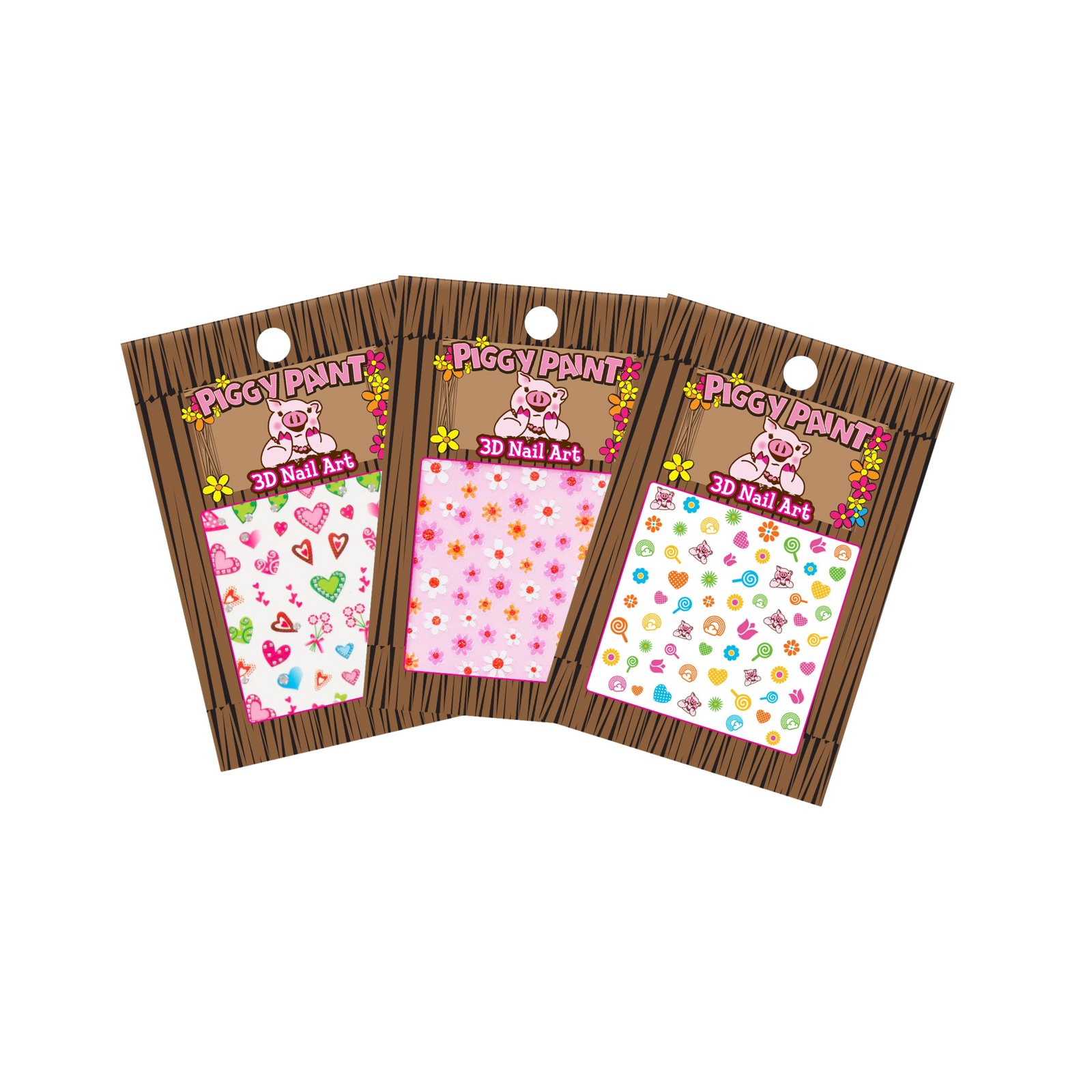 Piggy Paint 3-D Nail Art Stickers