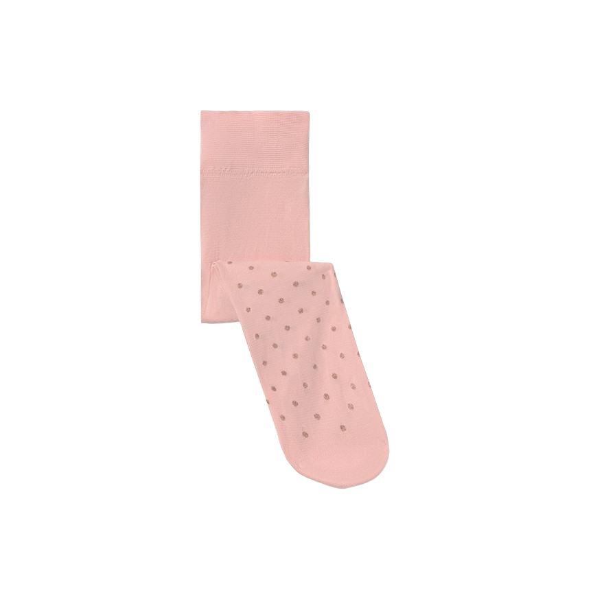 Pink And Gold Dot Tights