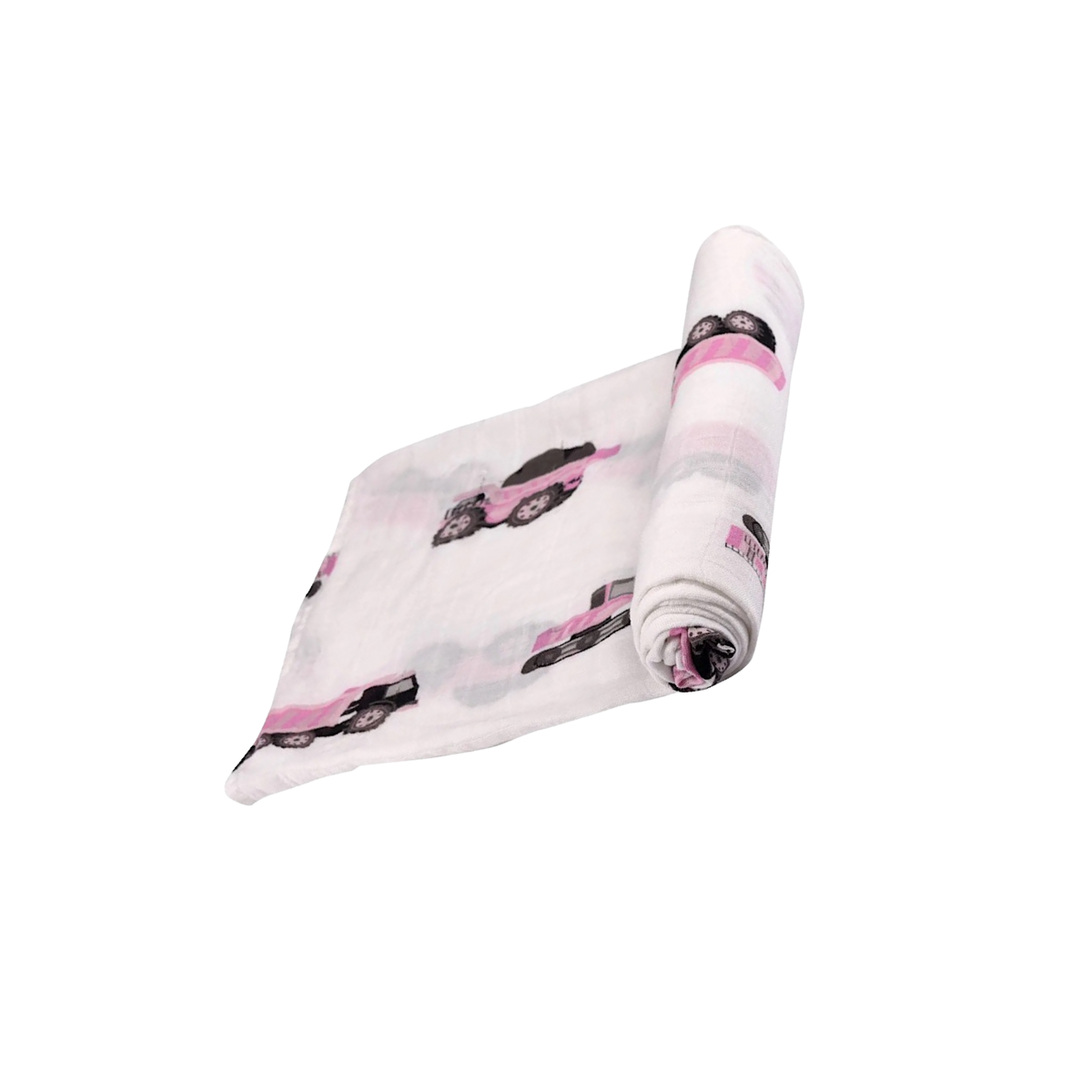 Pink Digger Muslin Swaddle