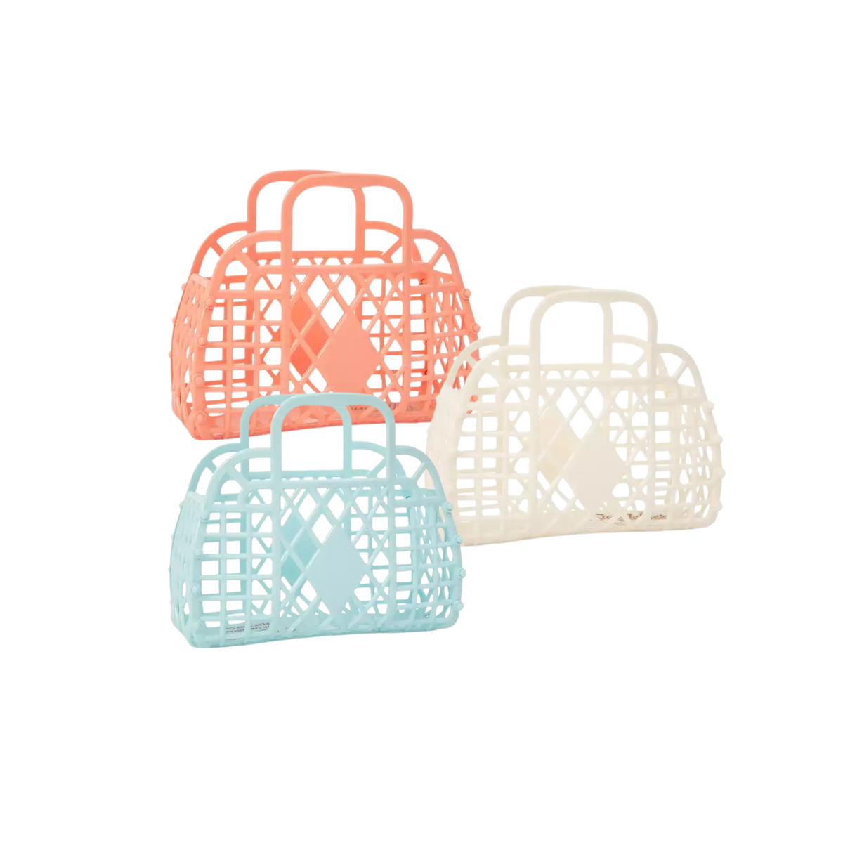 Retro Sun Jellies Mini Basket Bags