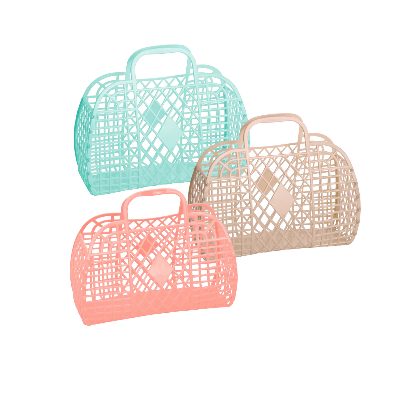 Retro Sun Jellies Small Basket Bags