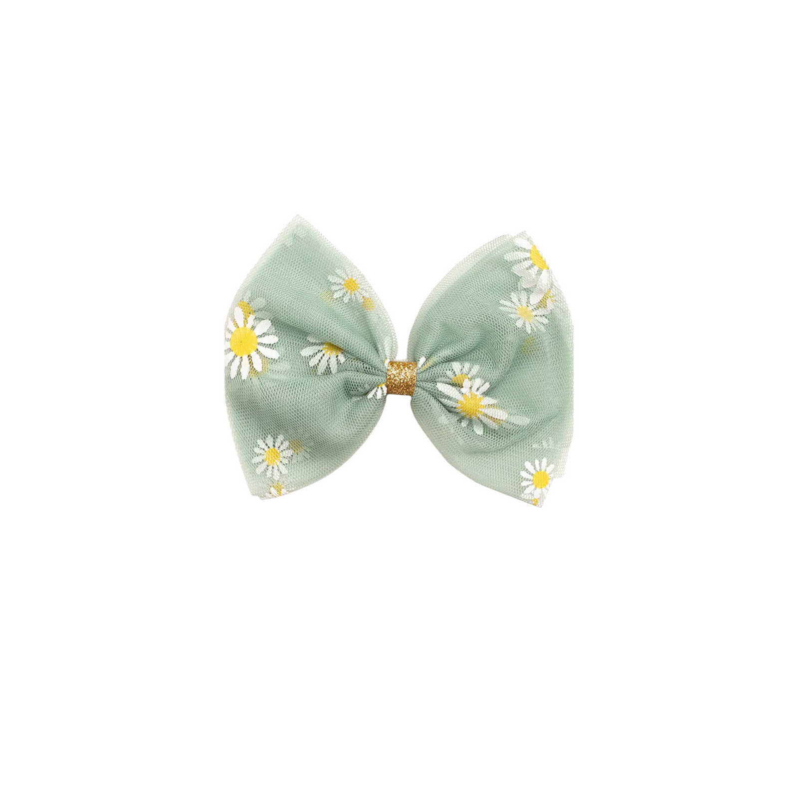 Sage Daisy Bow Clip