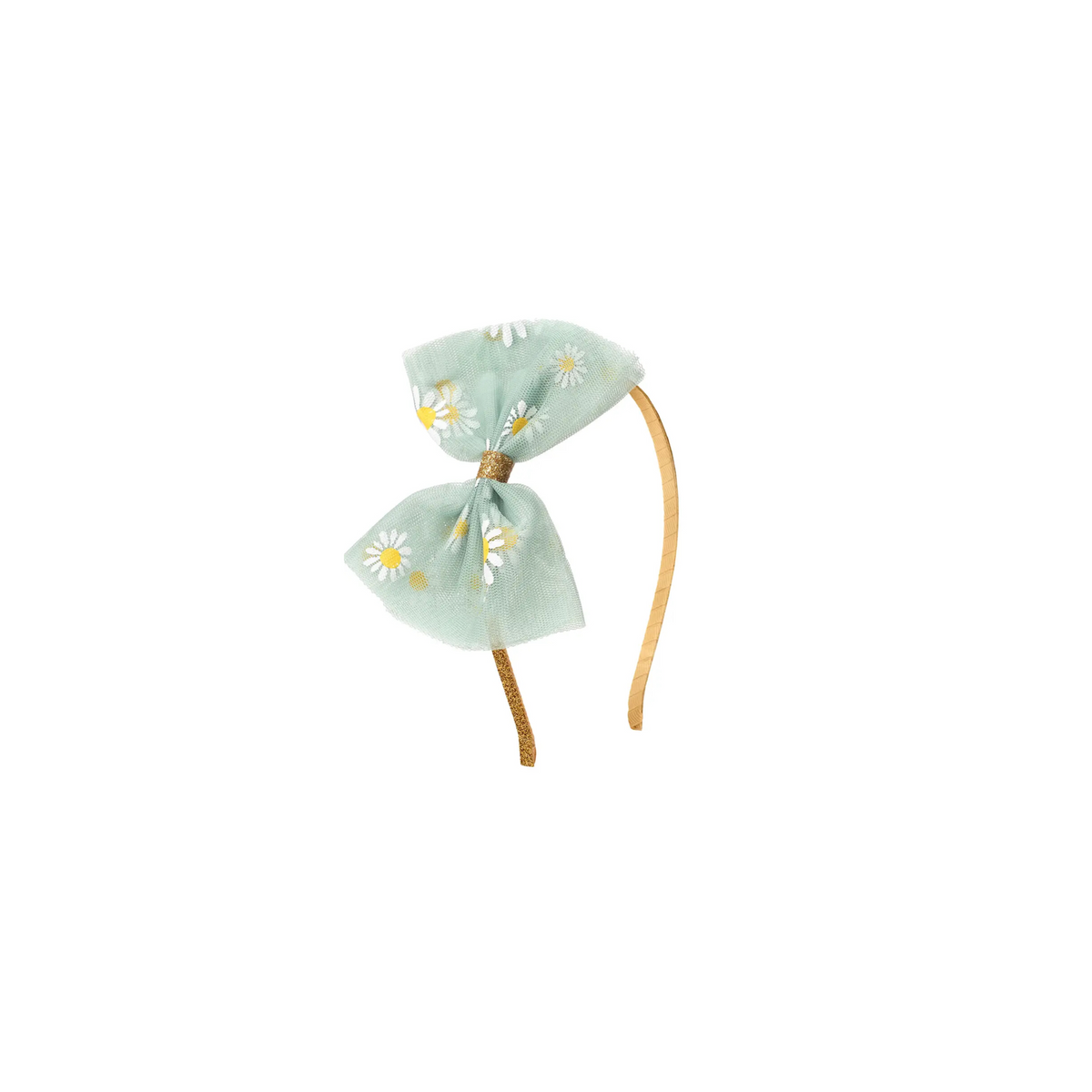 Sage Daisy Bow Headband