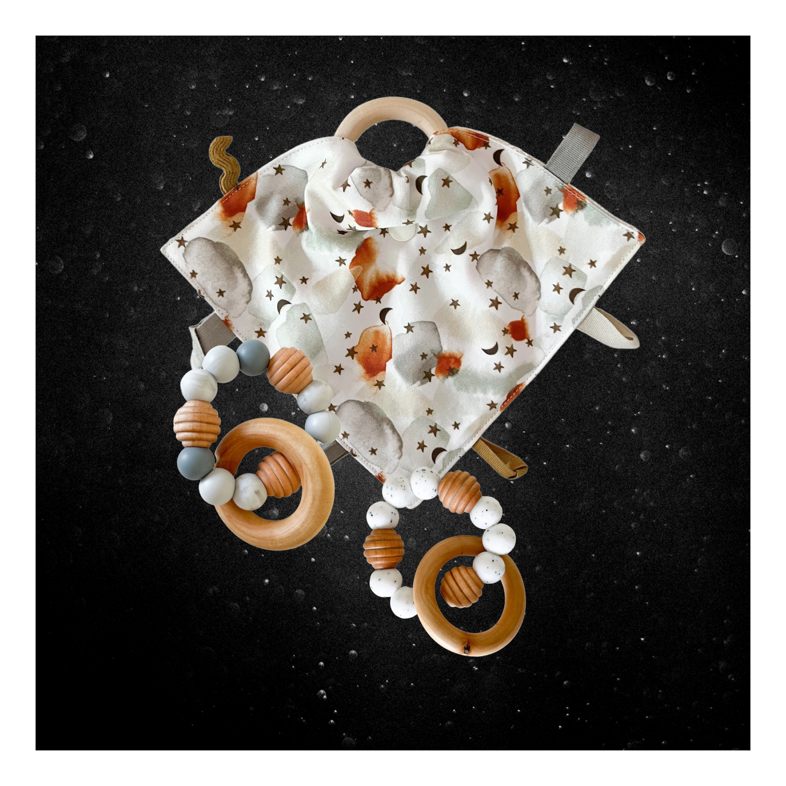 Silicone & Wood Baby Teether