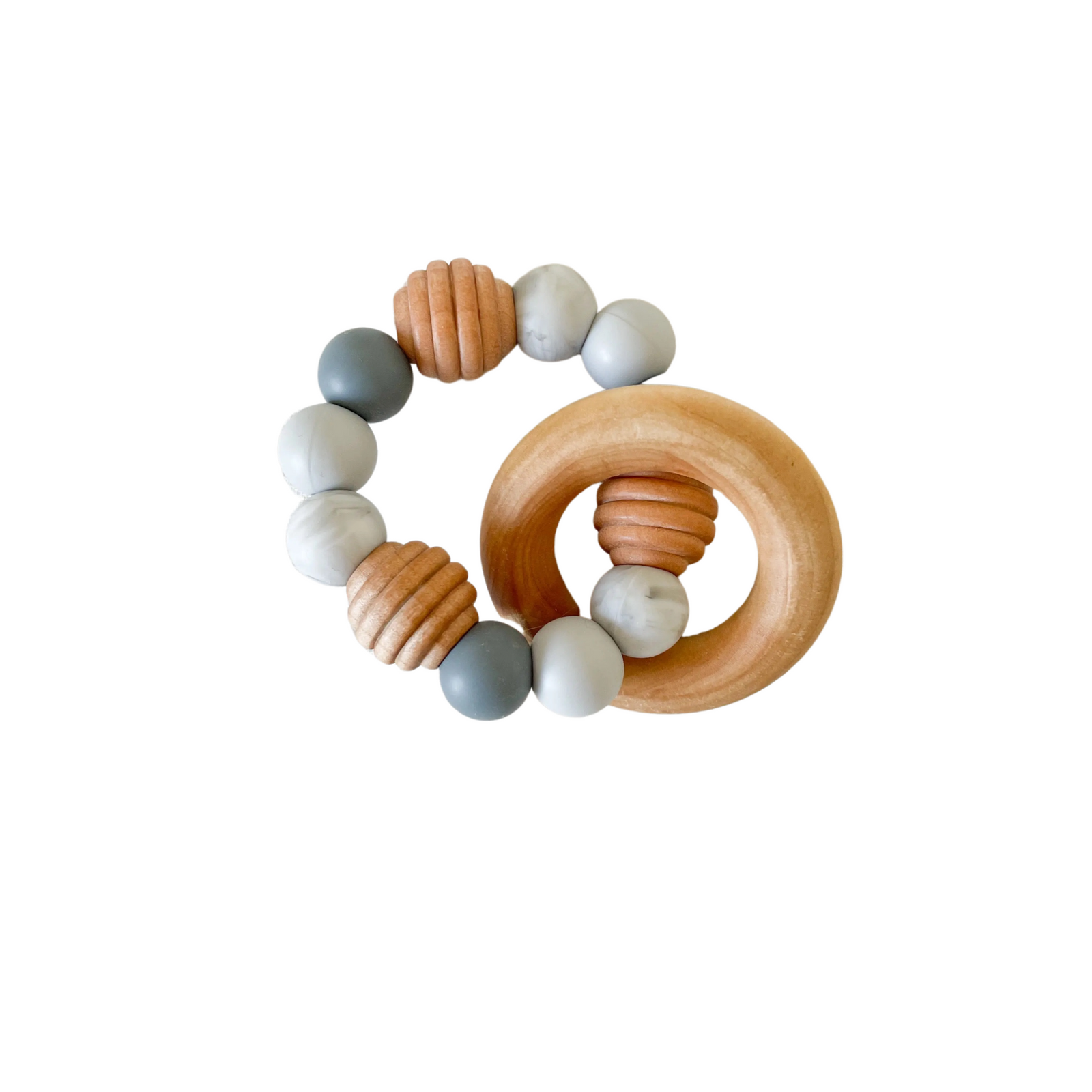 Silicone & Wood Baby Teether