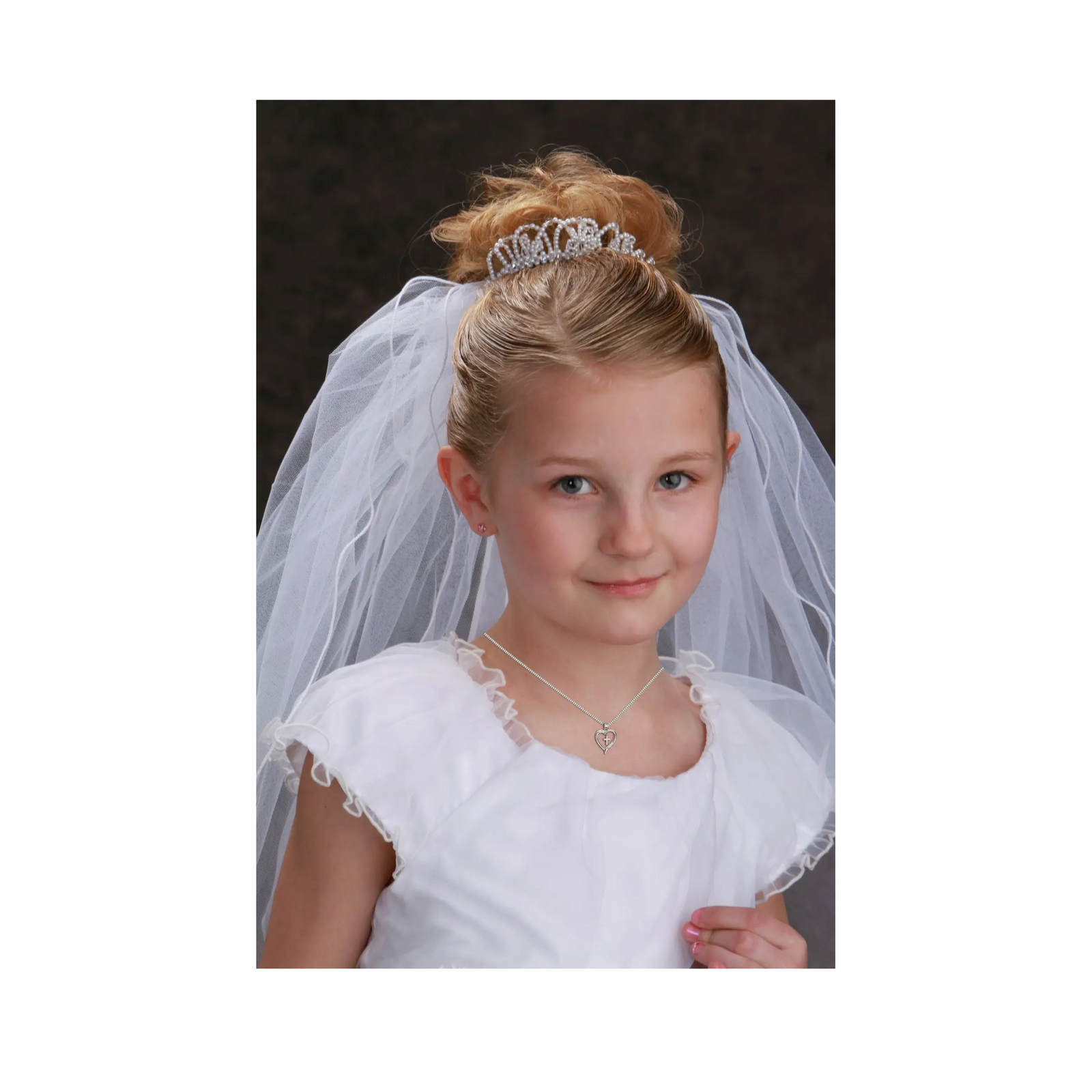 Sterling Silver Cross Heart Necklace