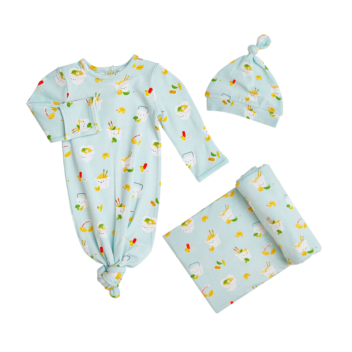 Take Out Mint Knotted Newborn Hat