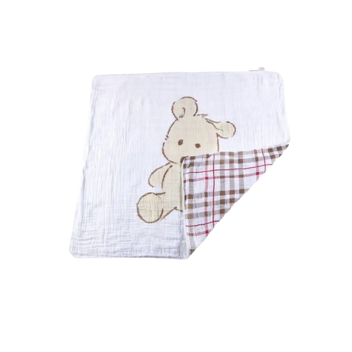 Teddy Bear + Plaid Blanket