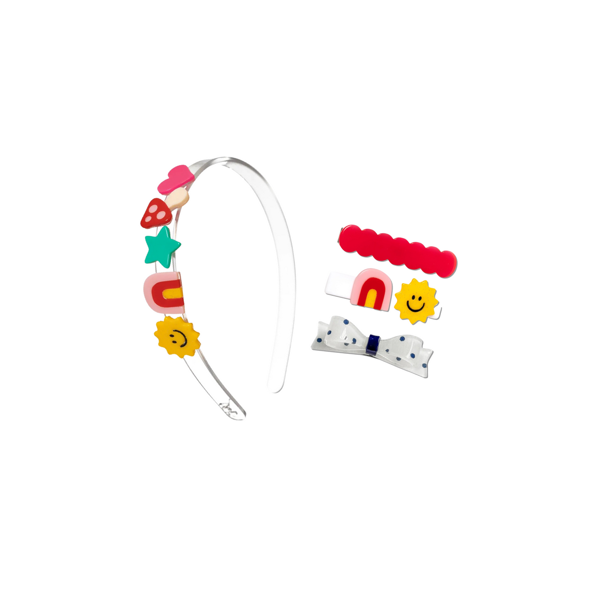 Three Combo Happy Sun Alligator Hair Clips