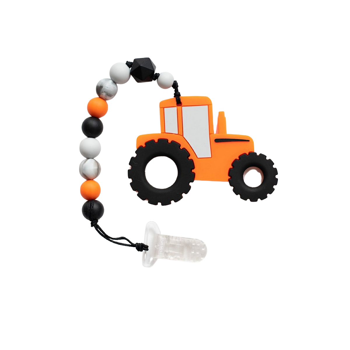 Tractor Silicone Teether With Clip