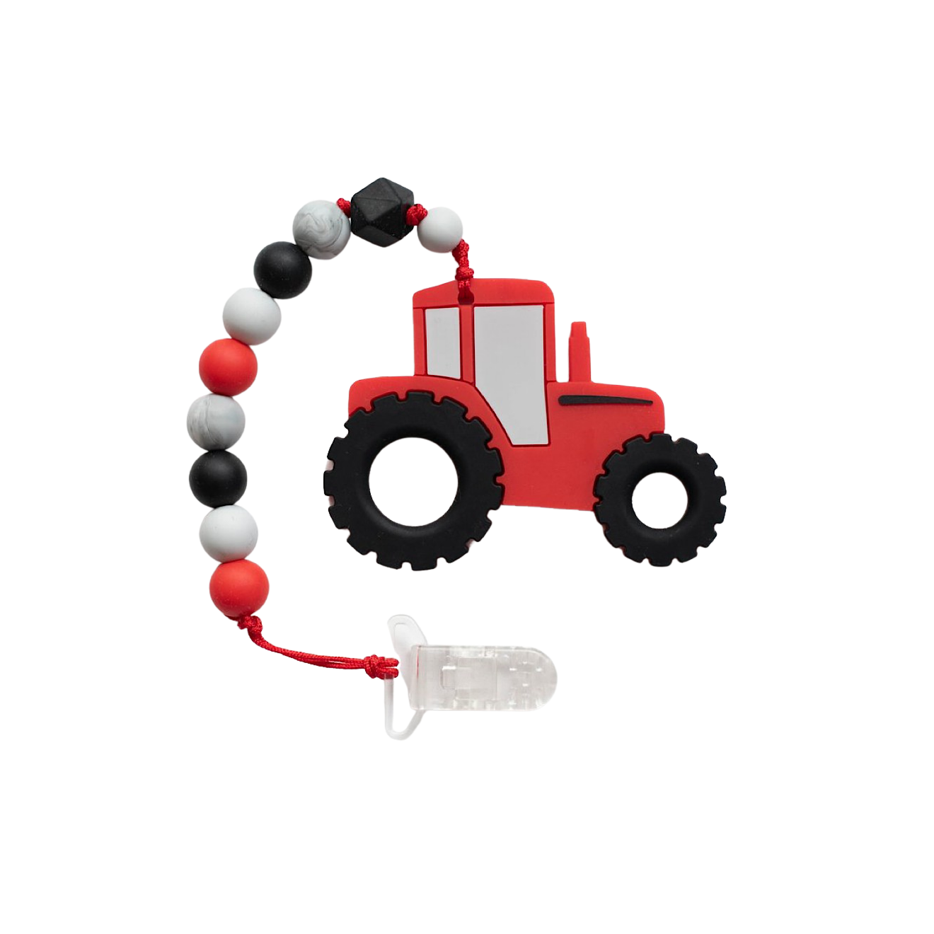 Tractor Silicone Teether With Clip