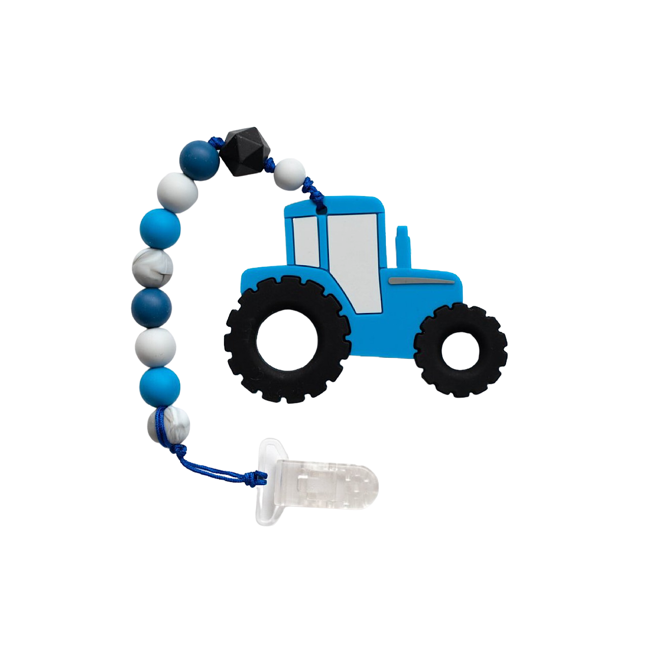 Tractor Silicone Teether With Clip