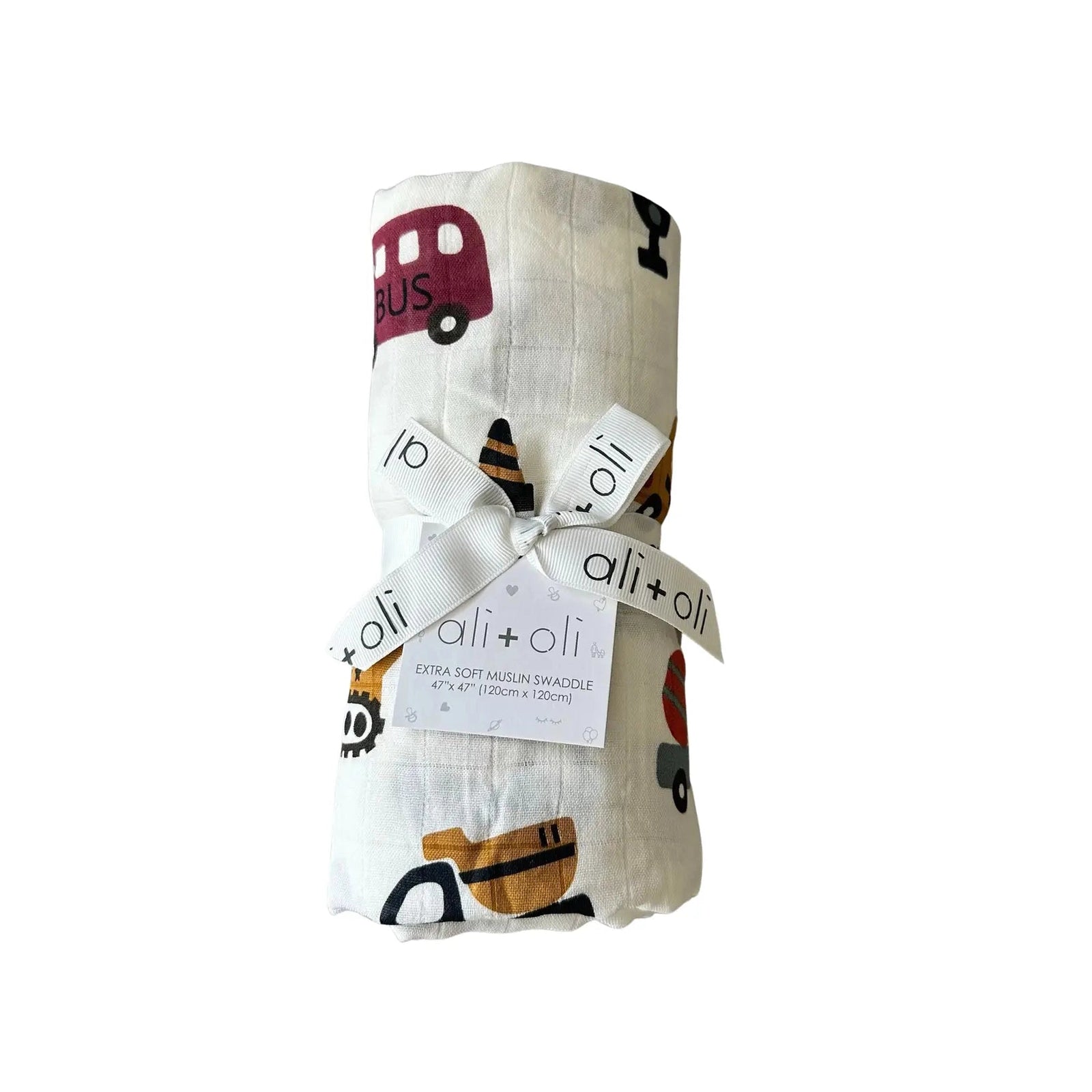 Transport Print Muslin Swaddle