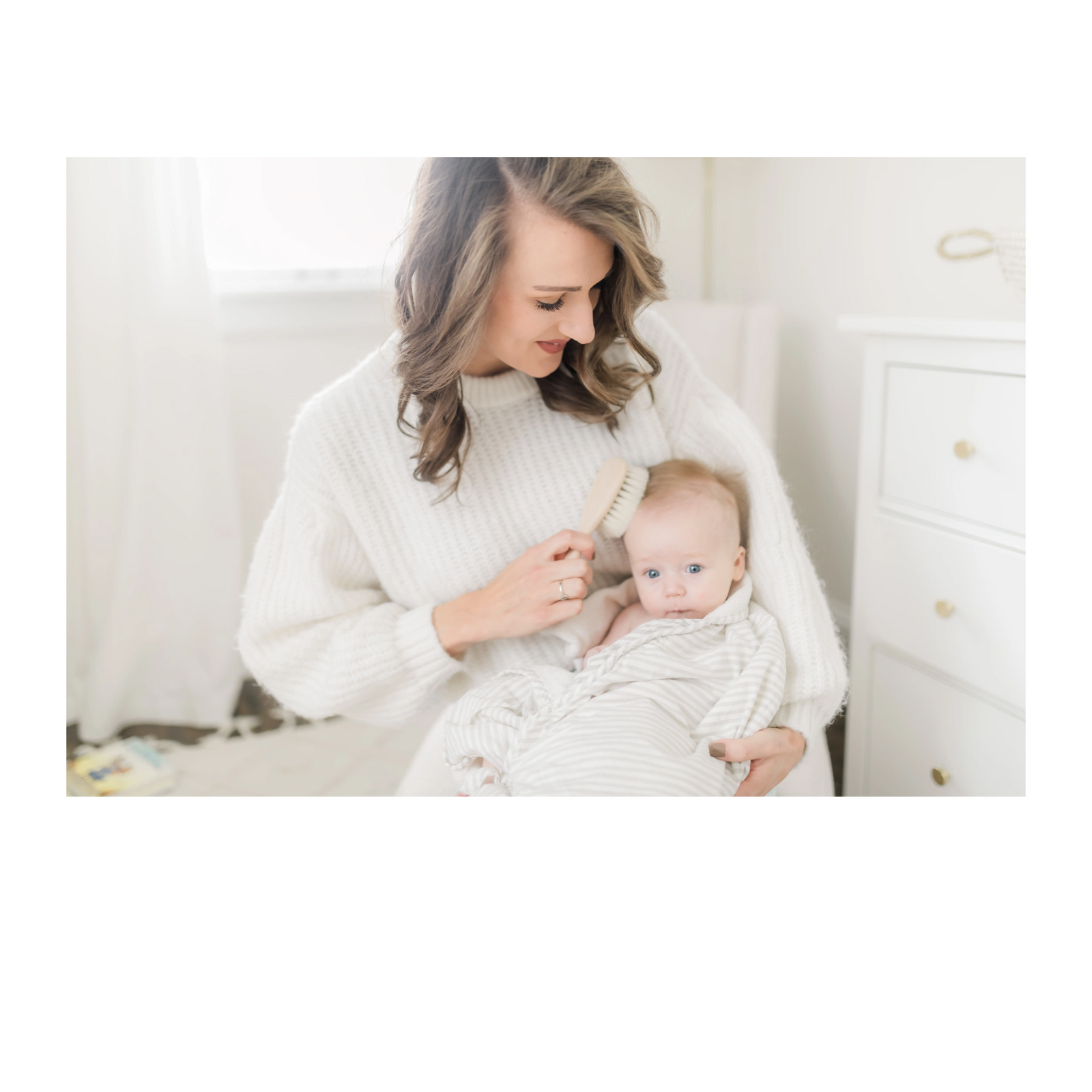 Wooden Baby Brush With Natural Beechwood And Goat Hair