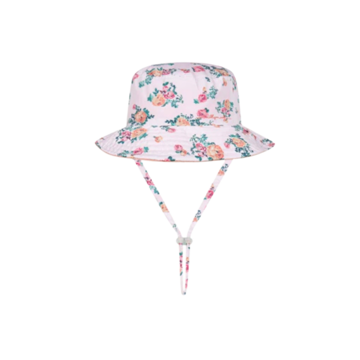 Yowrie Pink Garden Rose Print Bucket Sun Hat